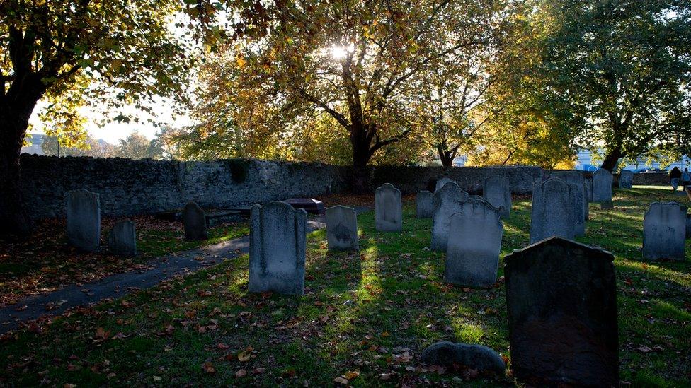 The graveyard of St Margaret's, Barking