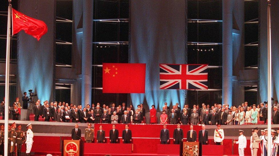 Hong Kong's handover ceremony