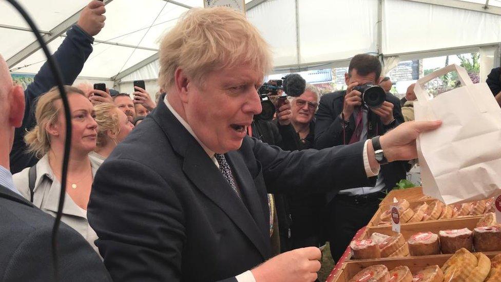 Prime Minister Boris Johnson at the Royal Cornwall Show, 2022