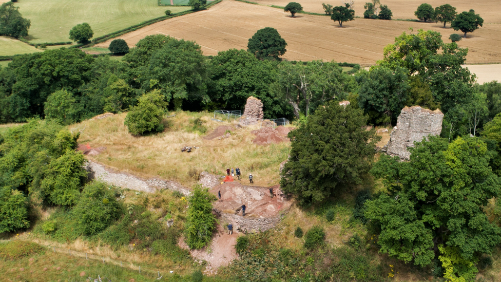 Chapel dig site from the air