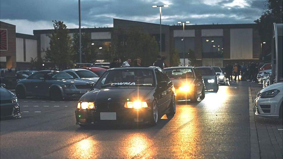 Car meet at Scunthorpe retail park