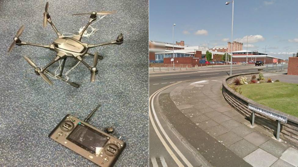 Drone seized by police and HMP Liverpool