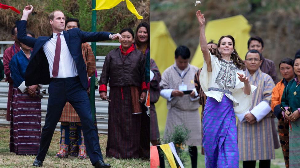 Duke and Duchess of Cambridge try their hand at khuru