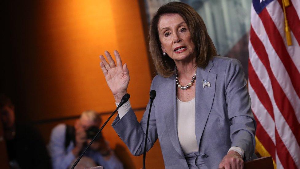 House Speaker Nancy Pelosi at a press conference