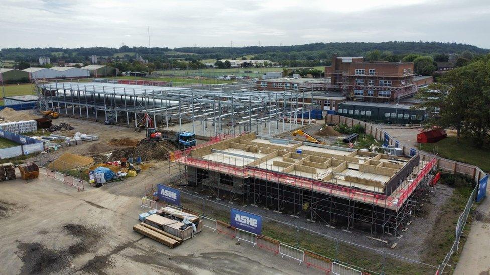 Construction at Sandy Secondary School