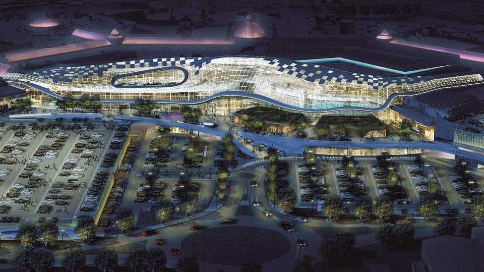 Artist's impression of proposed expansion of Meadowhall shopping centre