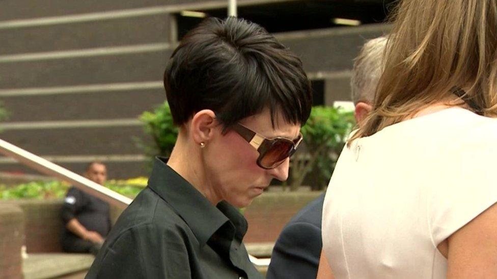 Natalie Queiroz outside court