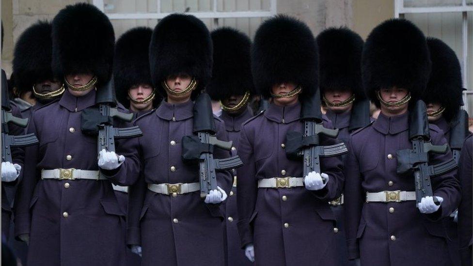 Guards at the Scottish Parliament