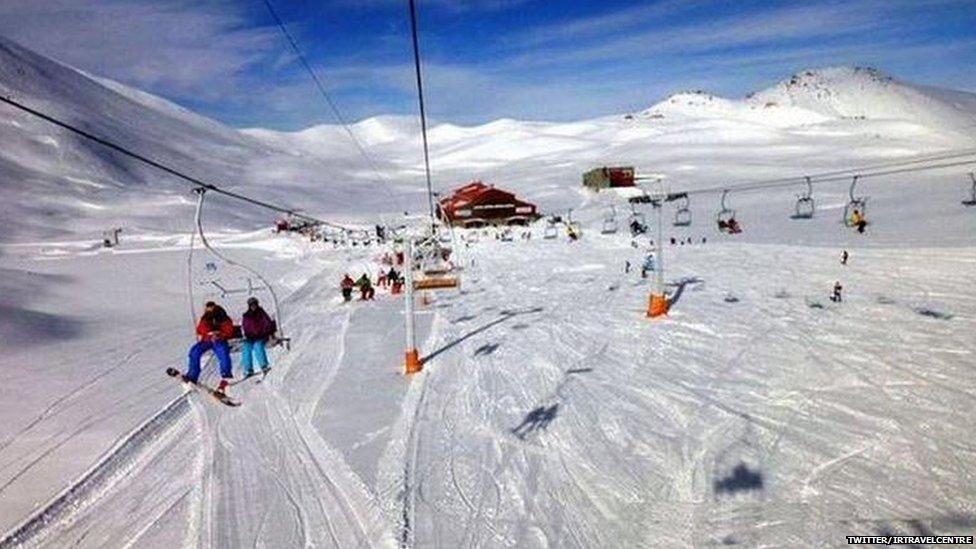 Tochal ski resort near Tehran