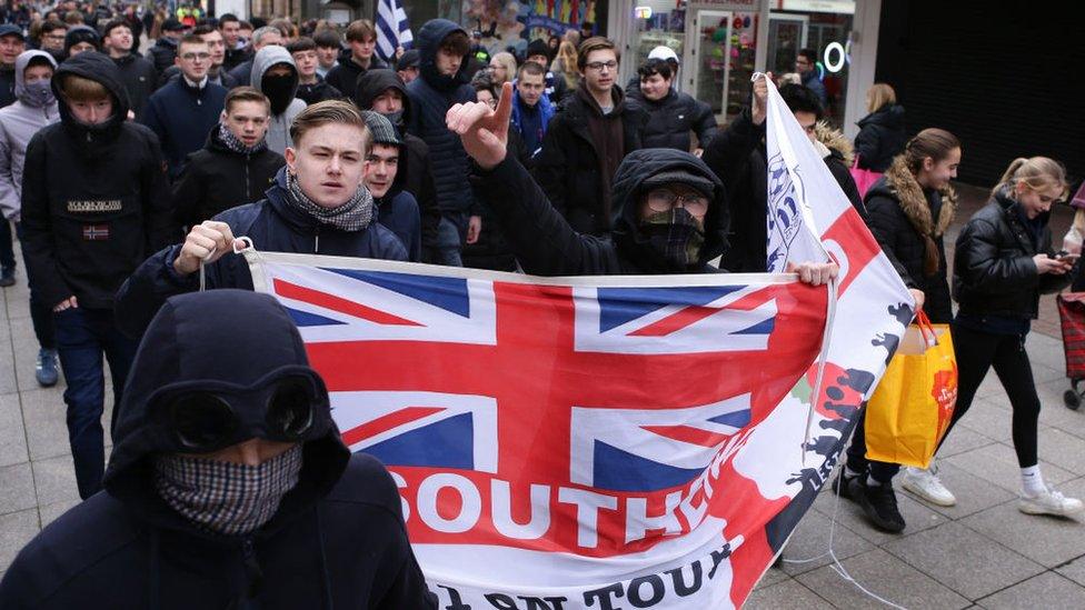 Southend United fans protesting