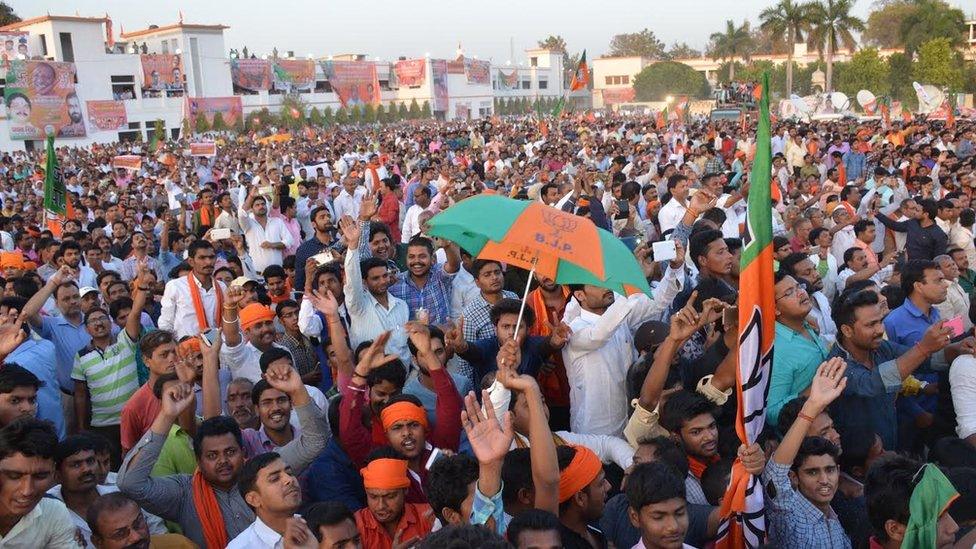 At a college run by the temple, the venue of his public meeting, thousands of people waited for hours to see him.