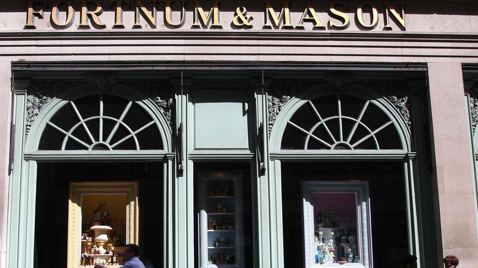 general view of a Fortnum and Mason store in Piccadilly, London