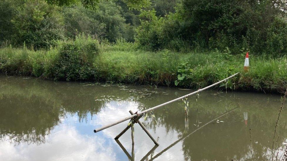 Canal on David Watkin's farmland