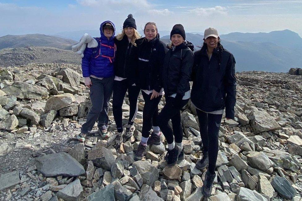 April and Ashleigh Charlesworth climbed Scafell Pike