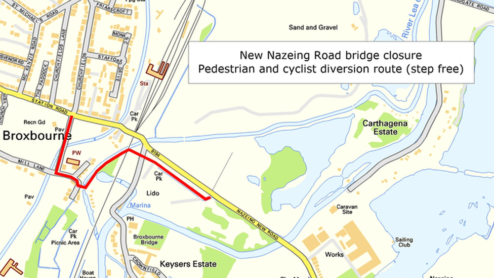 Network Rail Broxbourne pedestrian diversion