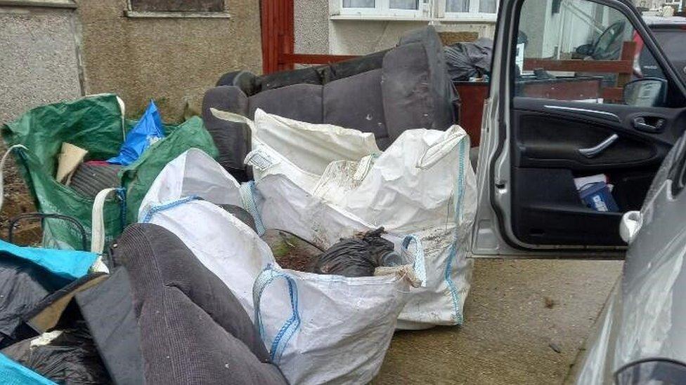 Sofas abandoned Jaywick