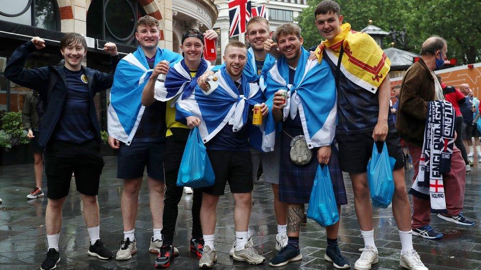 fans in Leicester Square on Friday