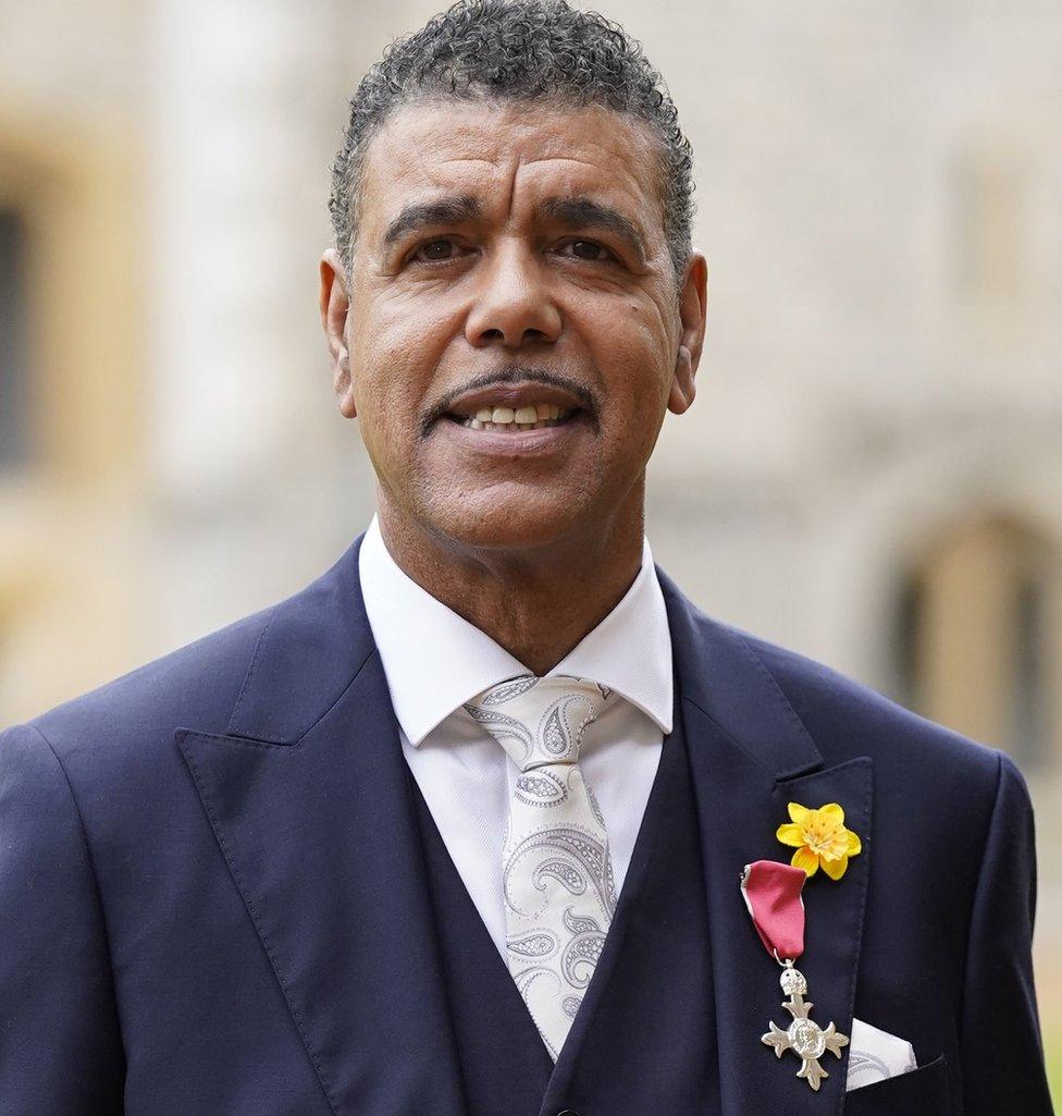 Chris Kamara MBE with his honour