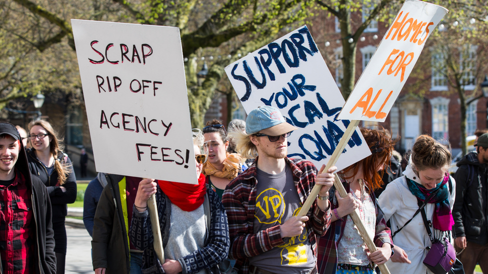 Protestors at the University of Bristol