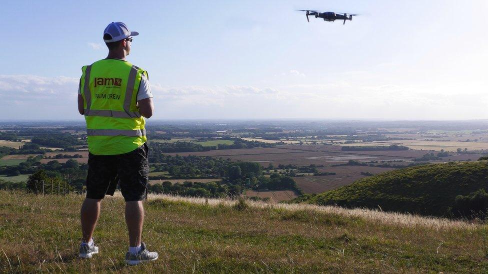 Joby Stephens taking a commercial drone pilot course