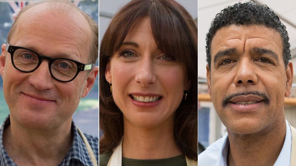 Ade Edmondson, Samantha Cameron and Chris Kamara