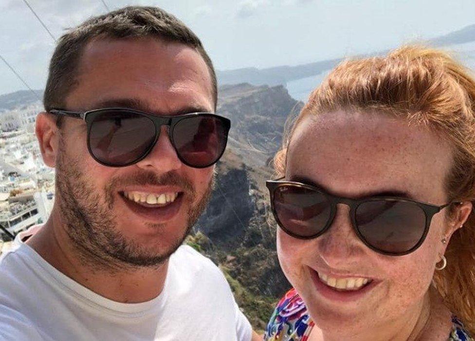 Colin and Kate Rawson on their recent honeymoon