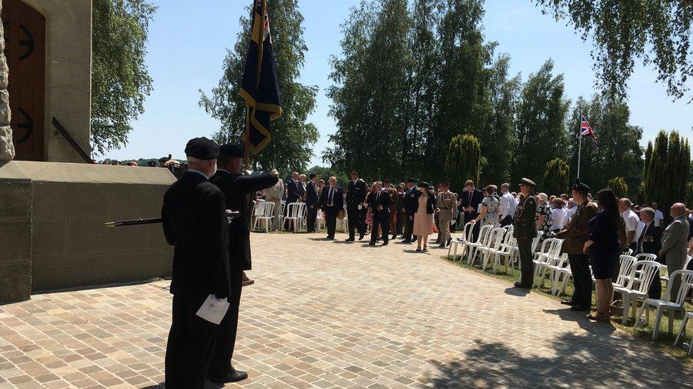 A Royal British Legion service was held at the Thiepval memorial on Sunday morning