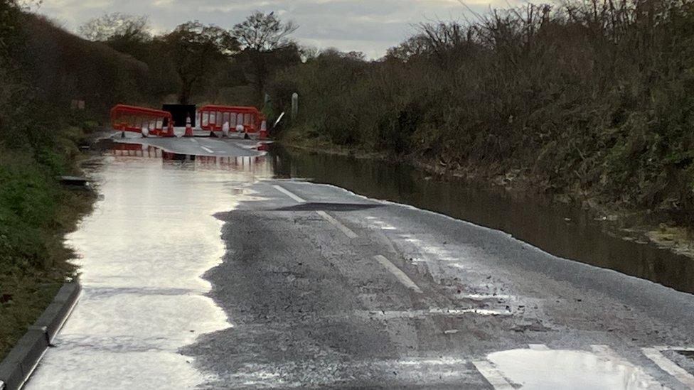 Flooding on the B1119