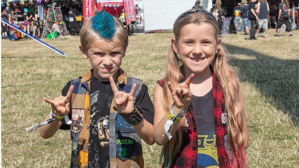 Children at the Bloodstock festival