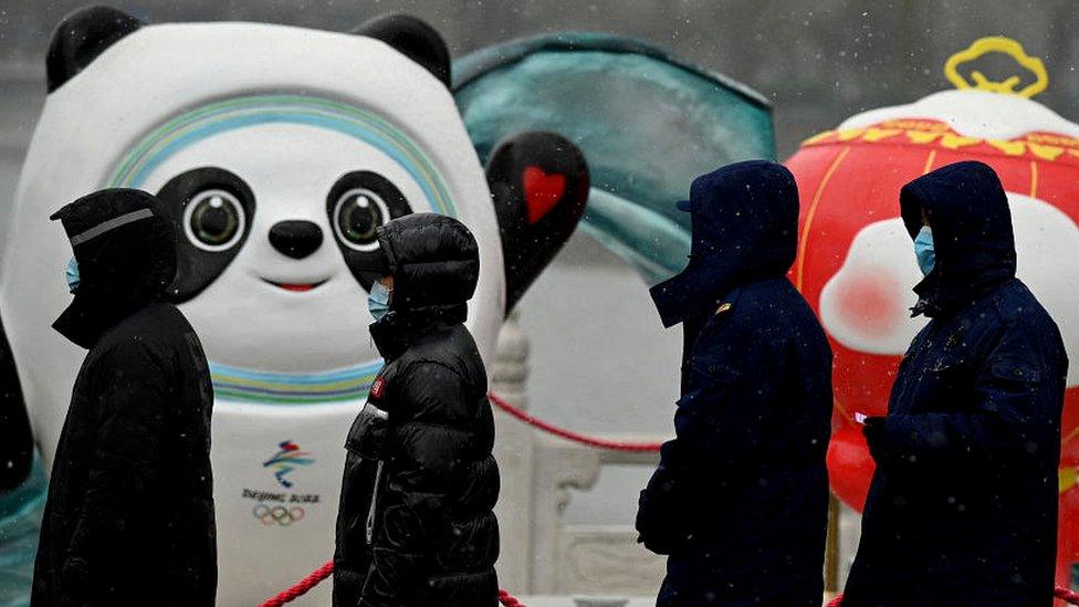 People queue for Covid testing in China