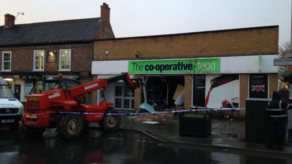 Scene of cash machine robbery in Pocklington