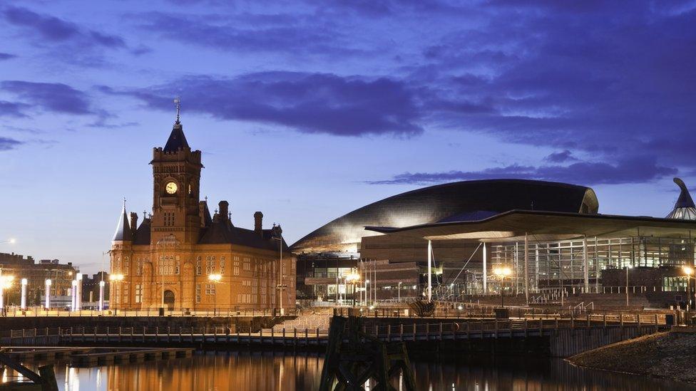 Cardiff Bay at night