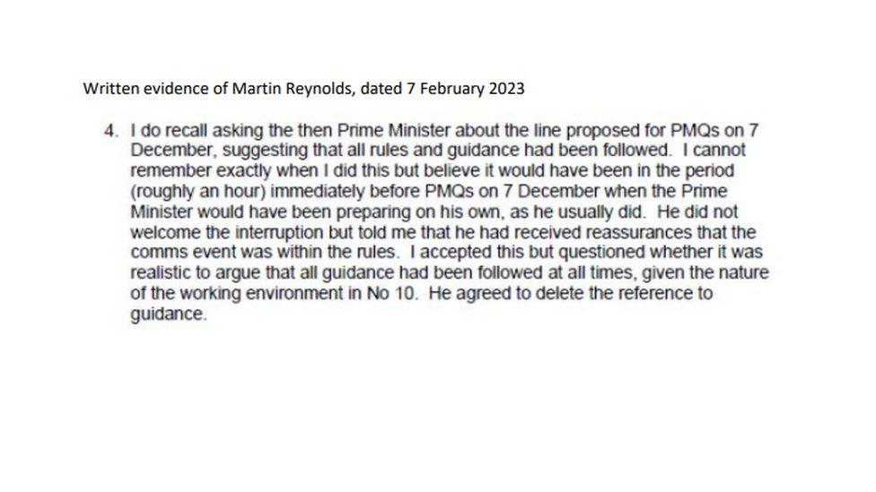 Evidence submitted by evidence Martin Reynolds