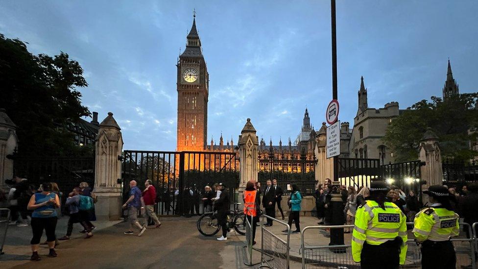 People queueing in London