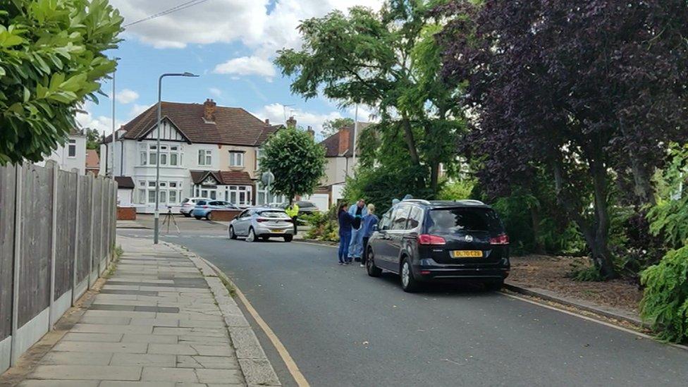 Police crime scene in Ilford