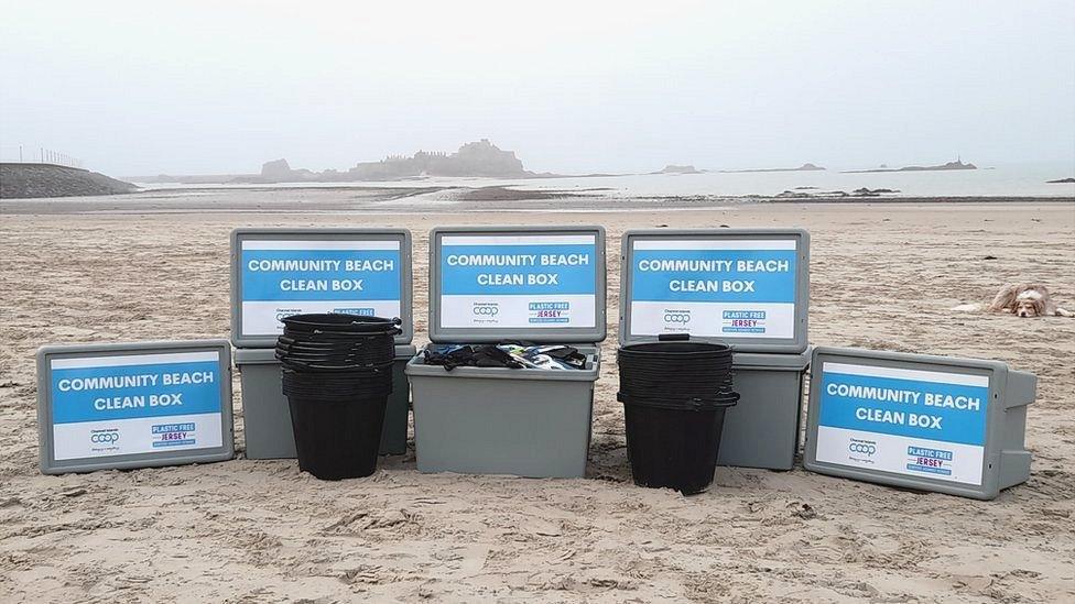 Community beach clean box Jersey