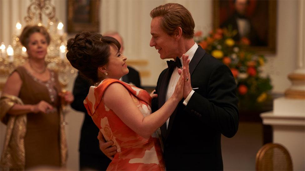 Helena Bonham Carter and Ben Daniels in The Crown