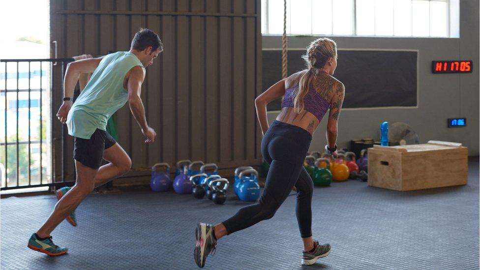 Interval training at the gym