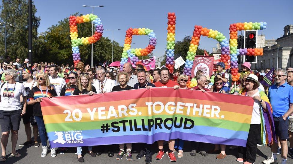 The Pride parade starts