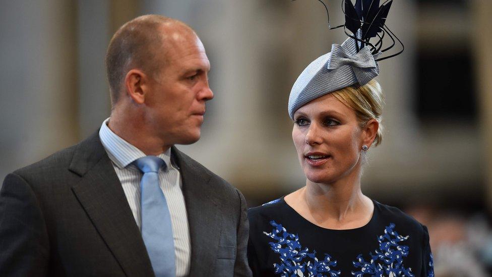 Zara Phillips and her husband, English former rugby player Mike Tindall