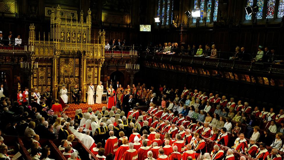 May 2016: Queen Elizabeth II delivers the Queen's Speech during the State Opening of Parliament, in the House of Lords at the Palace of Westminster in London