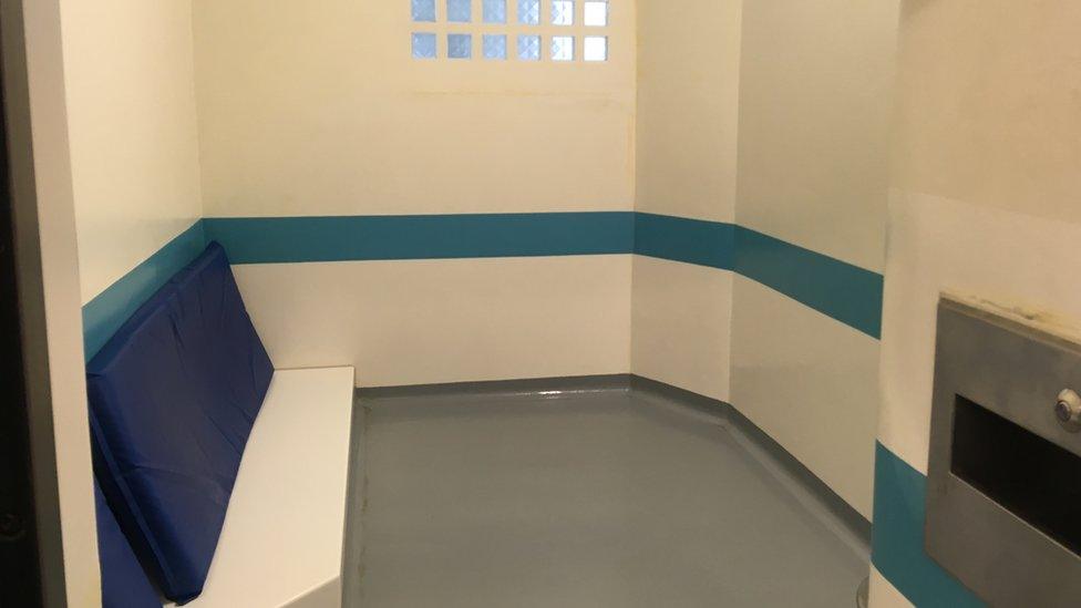 Cell in a custody suite