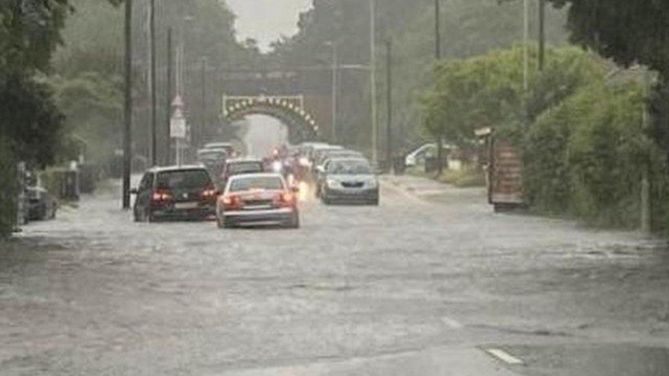 Floodwater in Hamworthy