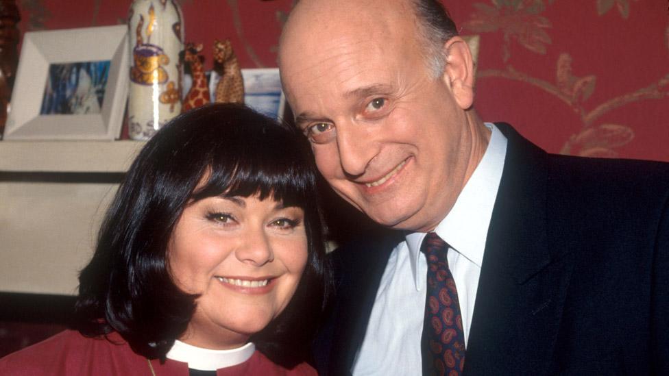 Gary Waldhorn and Dawn French in The Vicar of Dibley