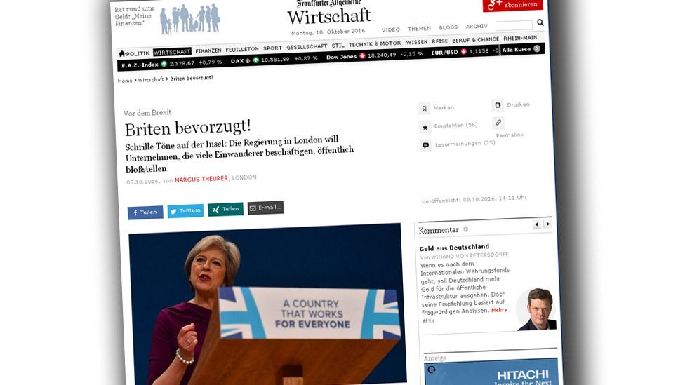 Screengrab from Frankfurter Allgemeine online edition