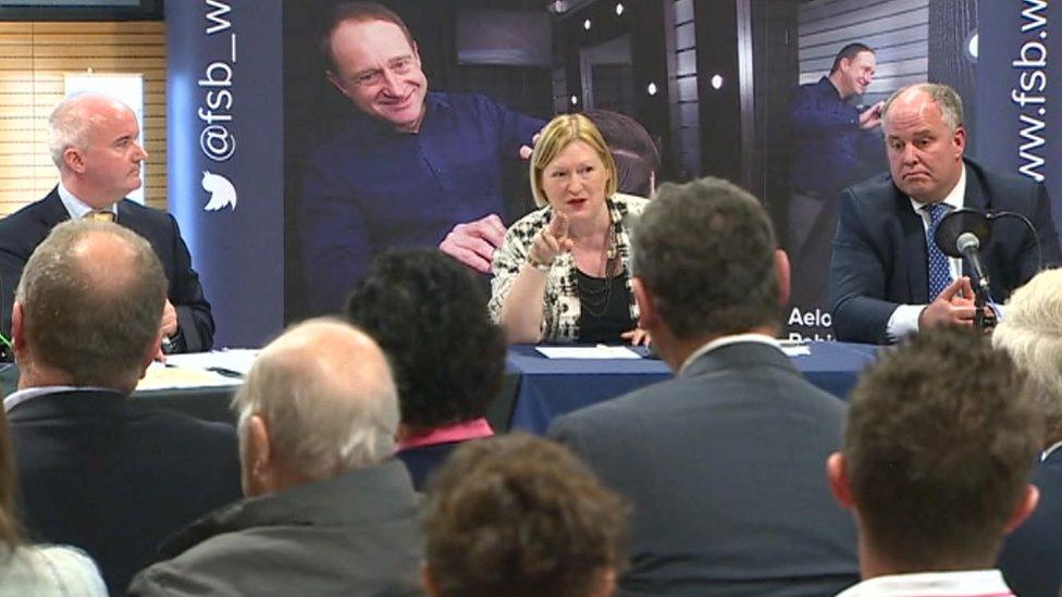 Brian Meechan, Edwina Hart and Andrew RT Davies