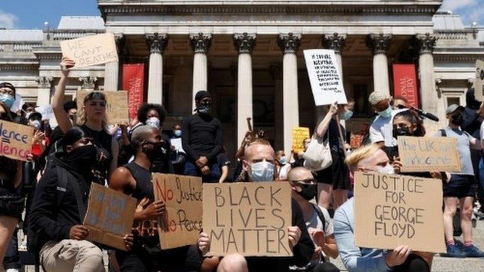 Black Lives Matter protest in Trafalgar Square