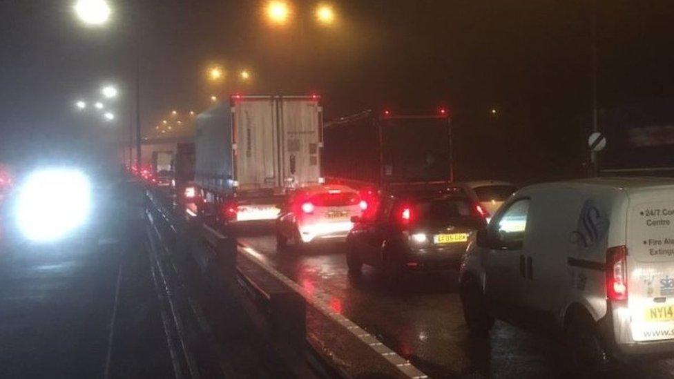 Gridlock on A63