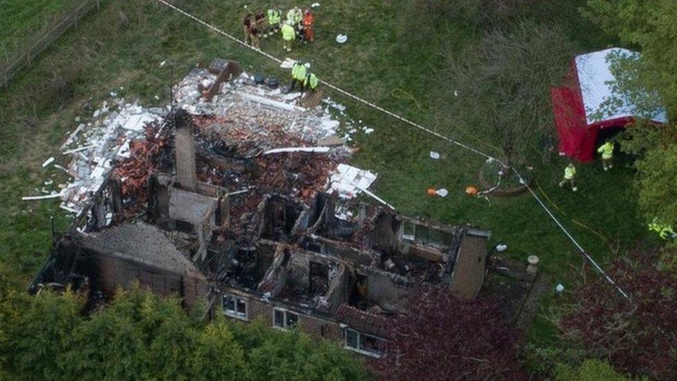 Bungalow damaged by gas explosion