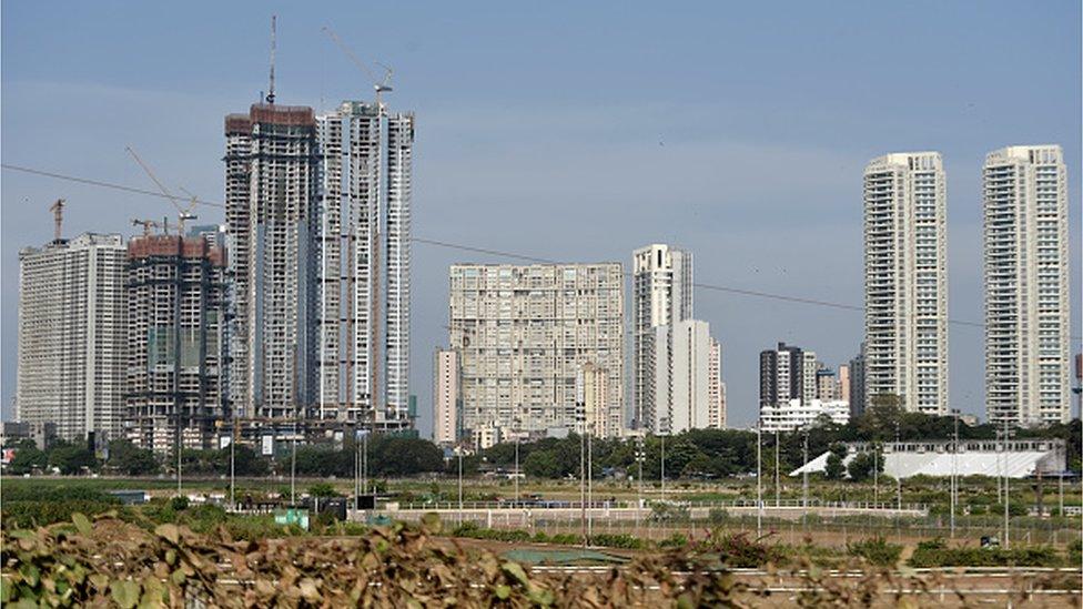 Under construction residential and commercial buildings are seen in Mumbai, India, 30 May, 2023. India's growth momentum is likely to sustain in the financial year 2023-24 amid easing inflationary pressures, the Reserve Bank of India said in its annual report released on May 30, projecting an economic growth rate of 6.5 percent for FY24 according to Indian media report